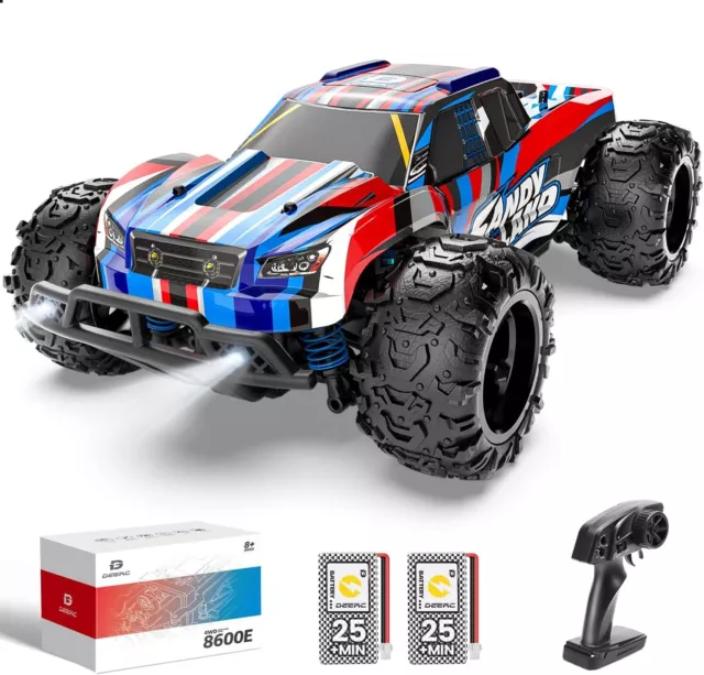 DEERC 8600E 1:20 RC Car 4WD Off-Road Remote Control Monster Truck + W/LED Lights