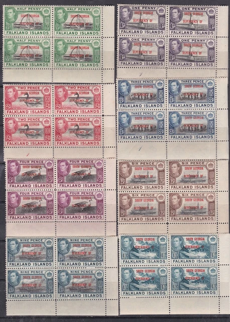 SOUTH GEORGIA /FALKLAND ISLANDS^^^^^MNH  sets  in BLOCKS   @@!  dco 4092falk93