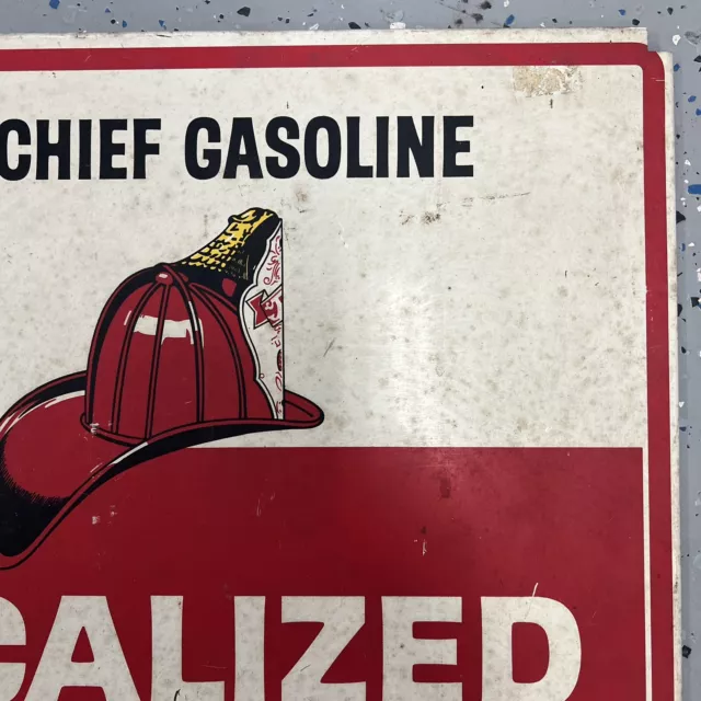 1950s Texaco Fire Chief Gasoline Vintage Metal Sign Localized For You 3
