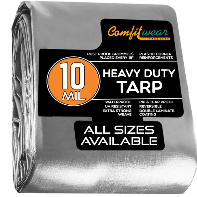 COMFITWEAR Super Heavy Duty Tarp Cover Reinforce Multi-Purpose Tarp Cover