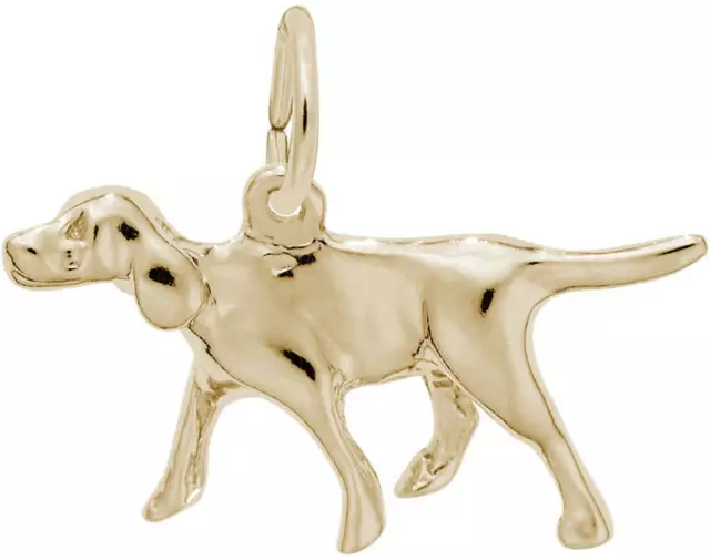 Gold-Plated Sterling Silver German Shorthaired Pointer Dog Charm by Rembrandt