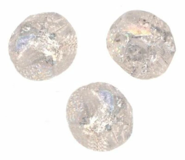 10 PERLES FACETTES DE BOHEME  10 mm  CRYSTAL CRACKED