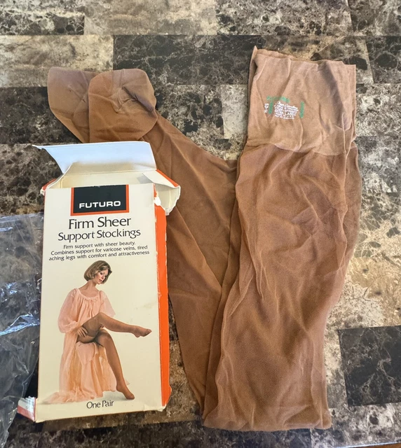 VINTAGE FUTURO SHEER Support Nylons / Stockings ! Size Xl. 1975 29.99