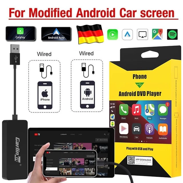 Adattatore Wireless CarPlay 2025 - Converte Cablato A Wireless, Per IPhone IOS 10+, USB-C/A