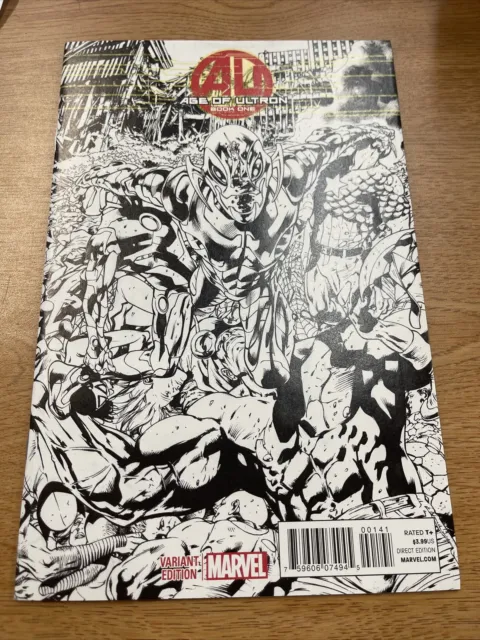 Age Of Ultron #1 1:100 NM Bryan Hitch Sketch Variant Marvel Comics 2013