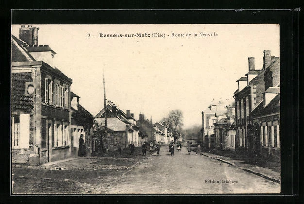 CPA Ressons-sur-Matz, Route de la Neuville