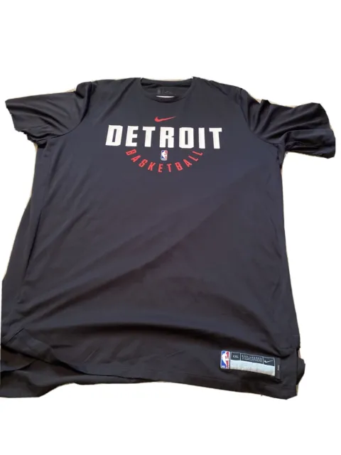 NWT'S Player Issue Nike Dri-Fit Detroit Pistons NBA Warm Up LS Shirt Men's  2XLT