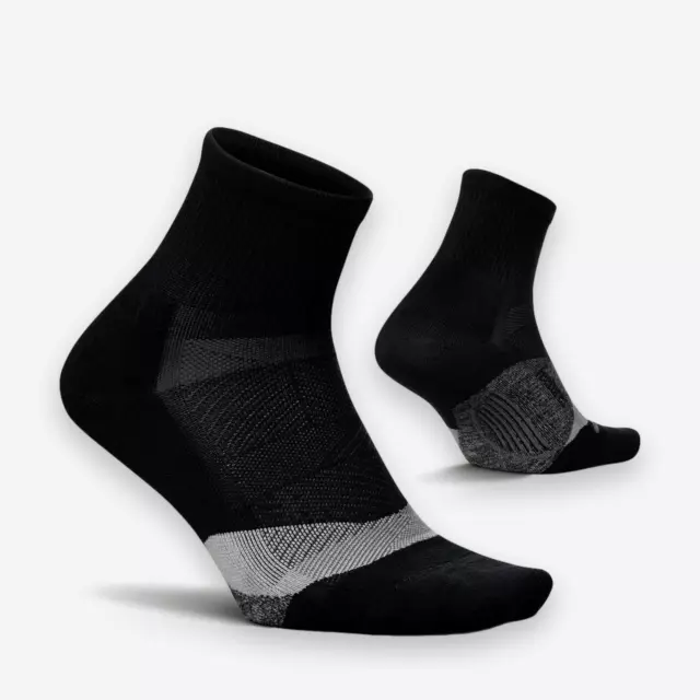 Feetures Elite Light Cushion Quarter Socks Black Socks E205159