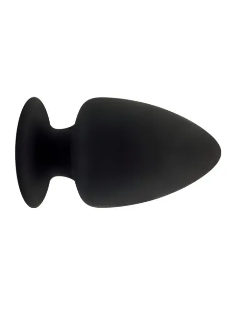 Dilatador anal del silicón con el consolador negro liso usable del extremo...
