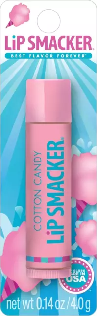 Lip Smacker Flavored Lip Balm, Cotton Candy, Flavored, Clear, For Kids, Men, Dry