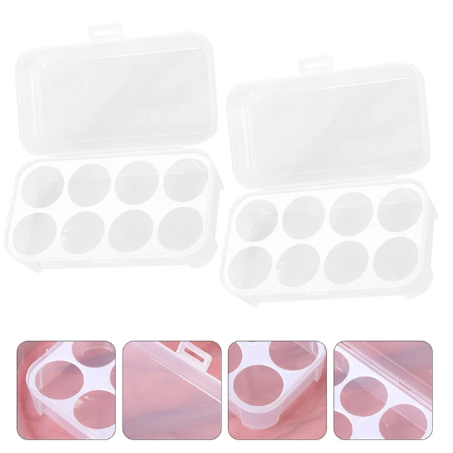 2 piezas Estante en polvo para bocanado de belleza Caja de almacenamiento de huevos Mezcla de maquillaje Esponja Licuadora