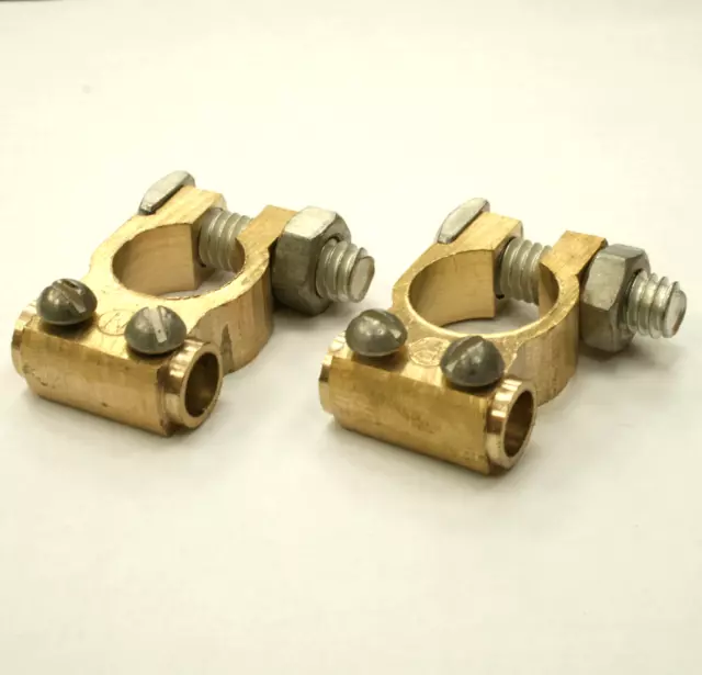 2 Pce 12V Leisure Battery Terminals Connectors Clamps Car Van Caravan Motorhome