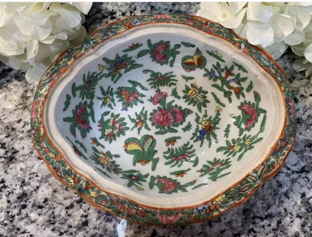 19th Century Chinese Famille Rose Medallion Covered Serving Bowl (No Lid)