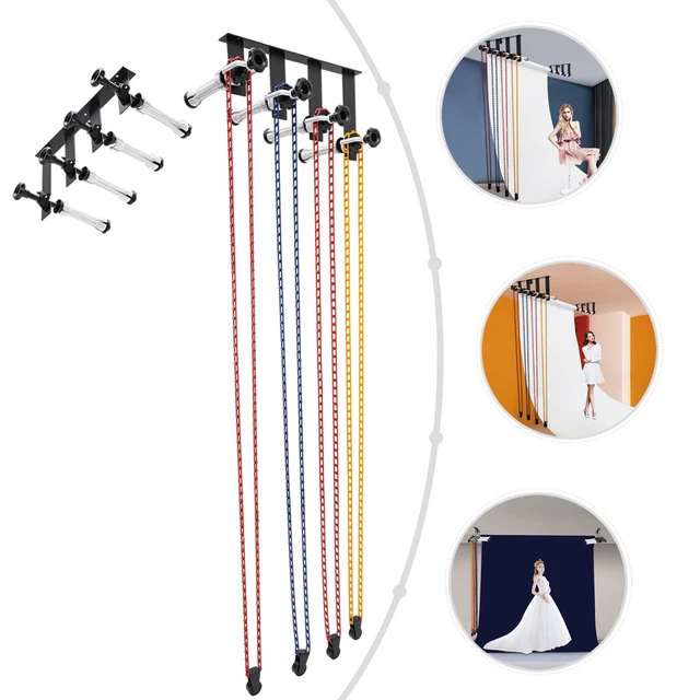 WALL MOUNT BACKDROP Holder 4 Roller Photography Background Support