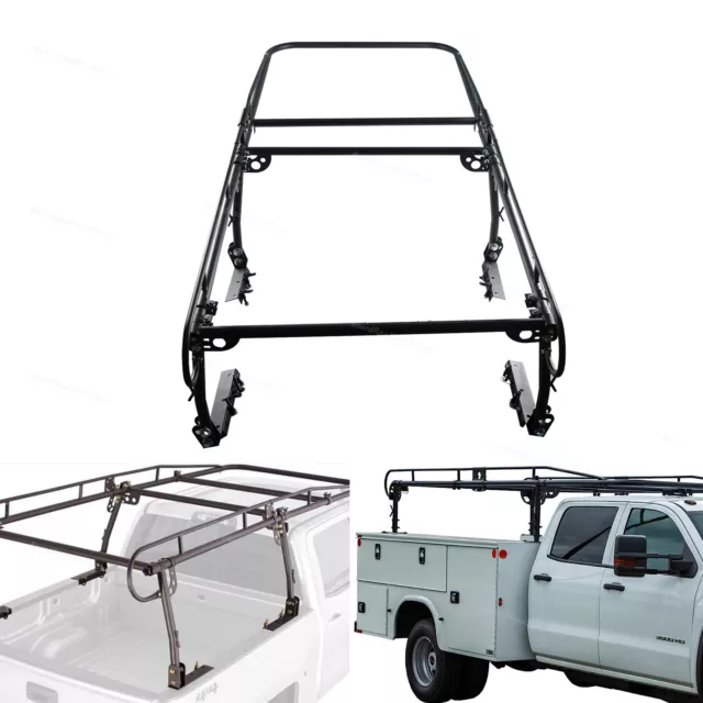1000lb Adjustable Black Full Size Bed Truck Ladder Rack Pick Up Lumber Utility 1000lb Adjustable Black Full Size Bed Truck Ladder Rack Pick Up Lumber Utility