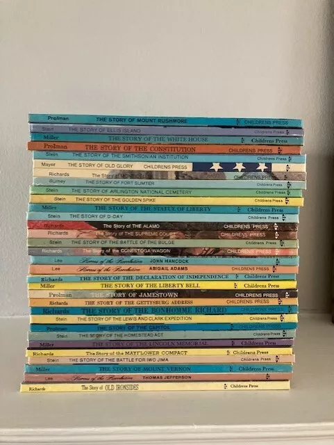 Homeschool-Lot of 32 Cornerstones of Freedom Books-Childrens Press-Weekly Reader
