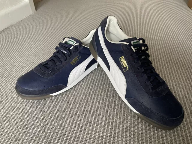 PUMA TRIMM QUICK Dark Blue Mens UK 10 Leather Trainers NEW 49.00 PicClick UK