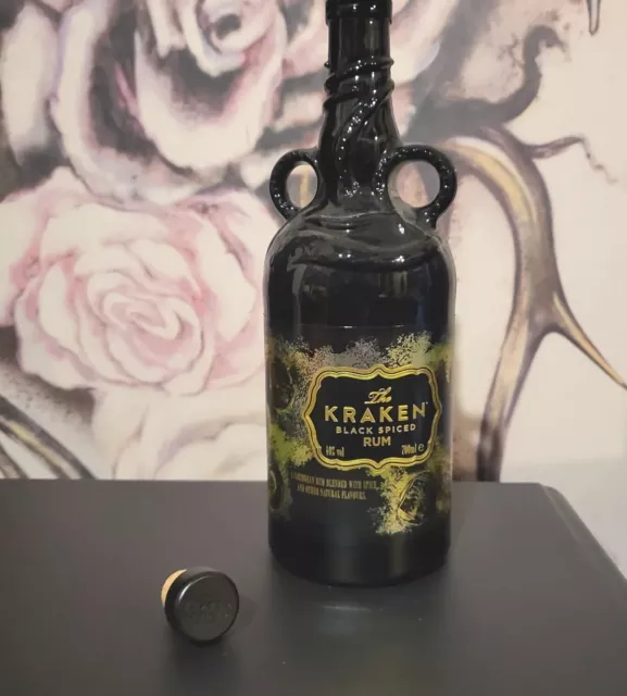 The Kraken black spiced rum 2020 'unknown deep' limited edition empty bottle