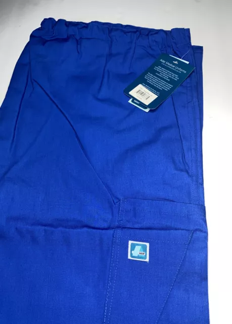 NWT ADAR WOMENS SCRUB PANTS Blue Tall 2X #510T