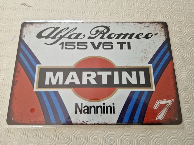 TARGA TABELLA INSEGNA Martini Con Struttura In Ferro Misure 40X100 Cm