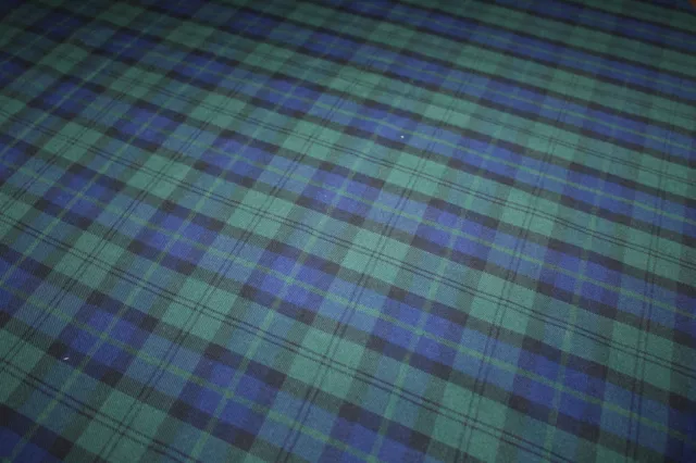 Tissu vintage, beau Tartan laine mélangée  larg 160 cm x H 200 cm C026