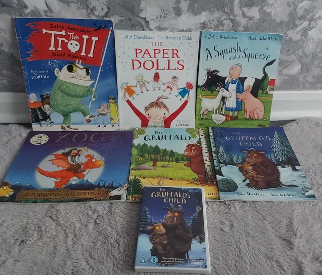 BUNDLE 6X JULIA Donaldson Childrens Kids Story Books The Gruffalo & DVD ...