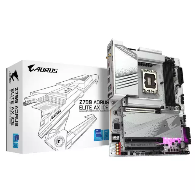 Gigabyte Z790 AORUS ELITE AX ICE Motherboard - Supports Intel Core 13th CPUs, 16