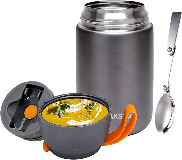 WAKSOX Contenitore per alimenti per zuppa isolata, Flacone per alimenti caldi isolato 730 ml