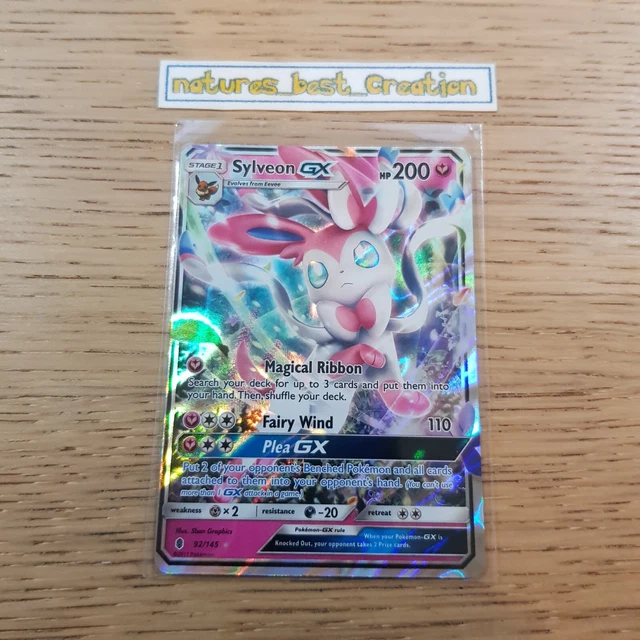 NEUWERTIG Sylveon GX 92/145 Holo/Glänzende Pokémonkarte, SM Guardians Rising
