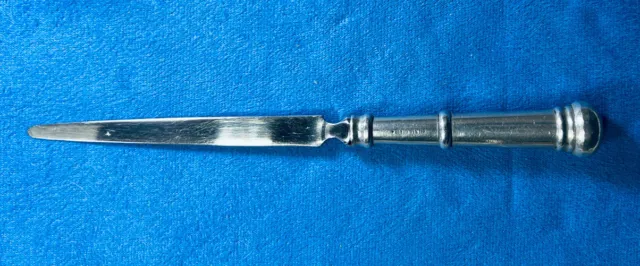 Vintage Kirk Pewter Colonial Letter Opener with Stainless Steel Blade