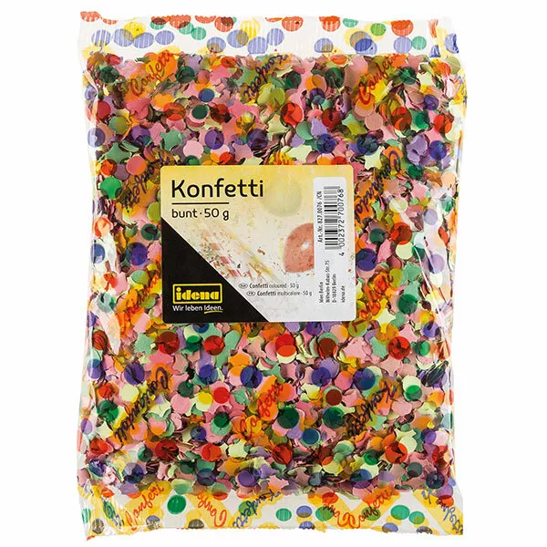 Konfetti 50g mehrfarbig Festival Party Geburtstag Silvester Hochzeit Karneval