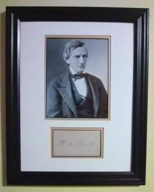 William M Evarts(1818-1901) /Autograph / U.S. Secretary of State / 10x13" Framed