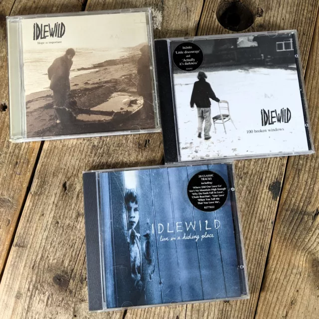 Idlewild CD Album Bundle x3: Hope is Important, 100 Broken Windows, Hiding Place