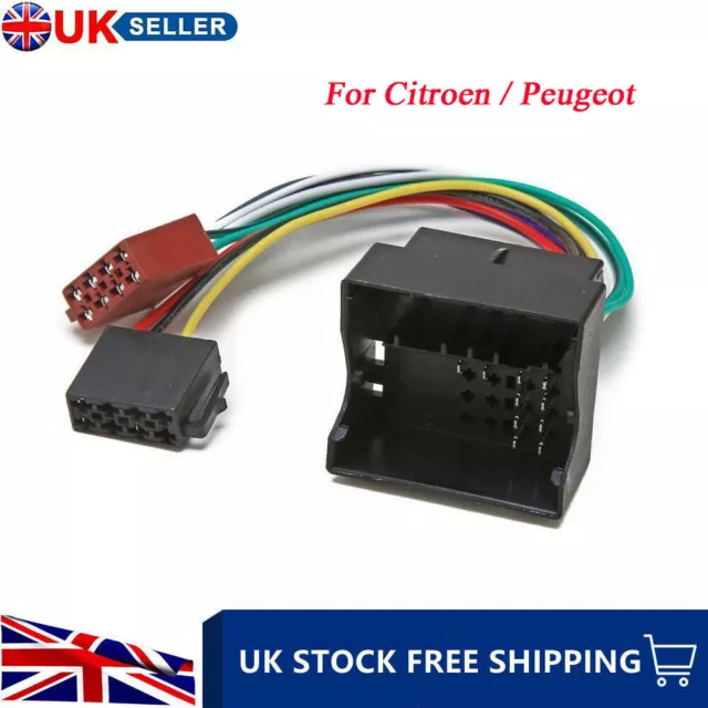 ISO Wiring Harness Connector Adaptor Stereo Radio Lead for Citroen / Peugeot