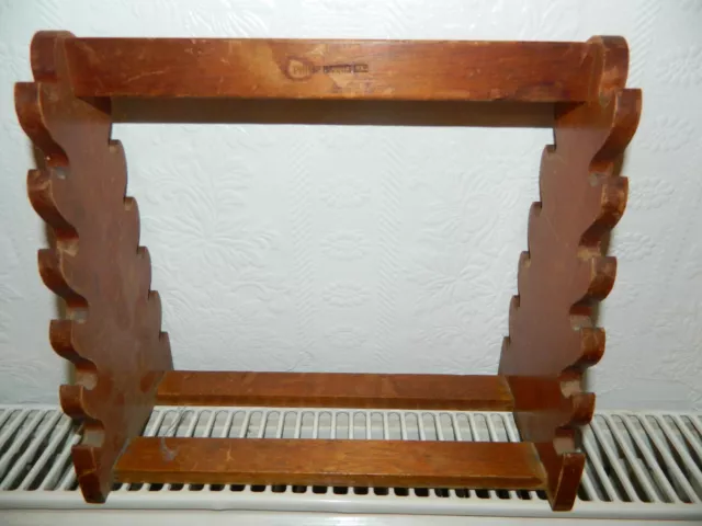 Antique Philip Harris Laboratory TEAK PIPETTE RACK / HOLDER  Very Good Condition