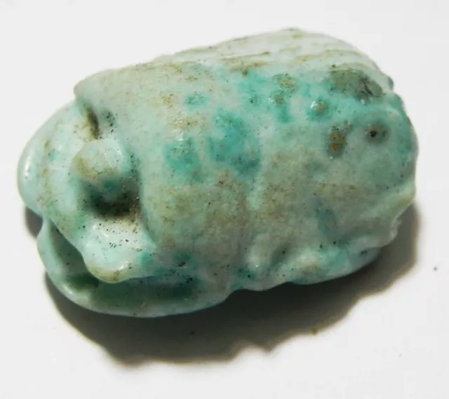 Zurqieh - As15655- Ancient Egypt,  Faience Button Scarab 600 - 300  B.c