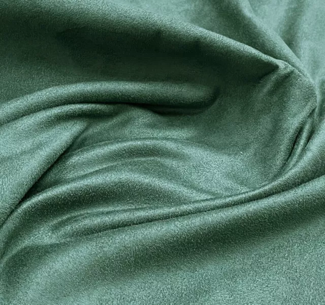 Upholstery Fabric Faux Suede Suedette Material - BOTTLE GREEN - 150cm wide