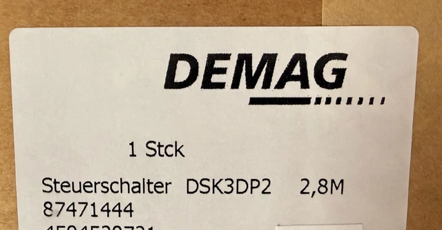 2 x Demag Switching Element for Control Switch DWS / DWSA 2-stage 2 x Demag Switching Element for Control Switch DWS / DWSA 2-stage