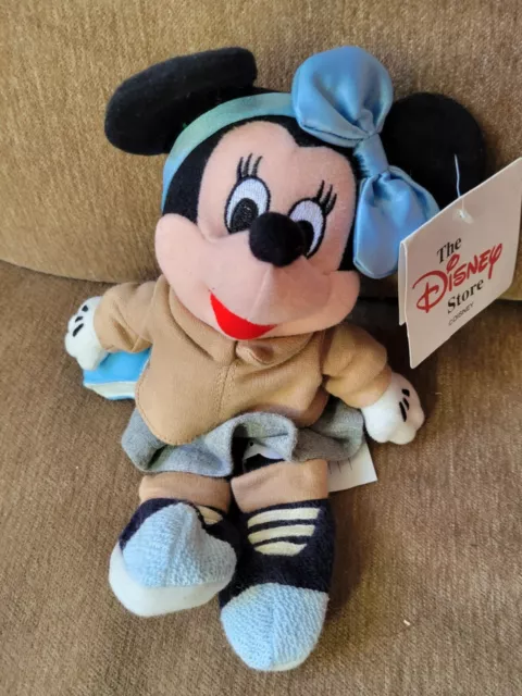 Disney Store Minnie Mouse Tradicool Bean Bag Plush 9"