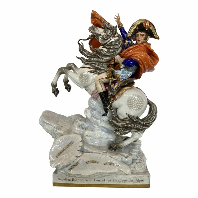 1950s Scheibe-Alsbach Porcelain of Napoleon Ride Over the Alps Figurine