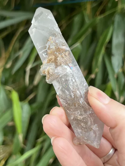 Clear Quartz Double Terminated Point Brazilian AAA+ : Phantom Inclusions Bridge