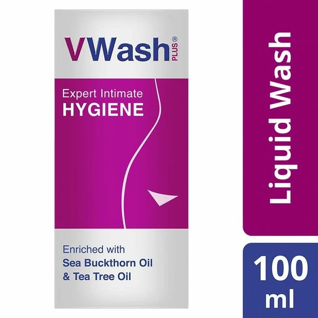 2 x V Wash Plus lavado íntimo equilibrio de pH 100 ml limpieza del área vaginal femenina