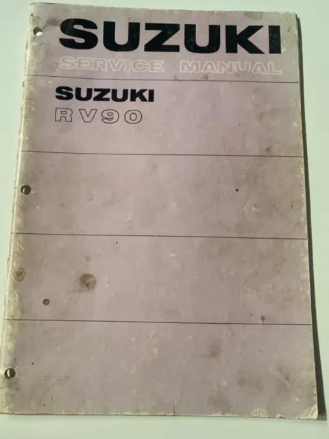 Suzuki RV90 motorbike service manual 1971