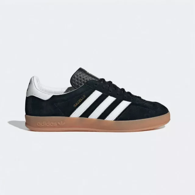 Adidas Originals Unisex Gazelle Indoor Shoes Black White Gum Sneakers