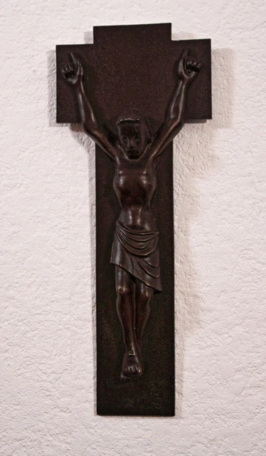 Jesus Wandkreuz Aus Kunstharz – Handgefertigtes Kruzifix, 24,5 Cm Hoch, Ideal Als Religiöses Geschenk Oder Für Die Heimdekoration