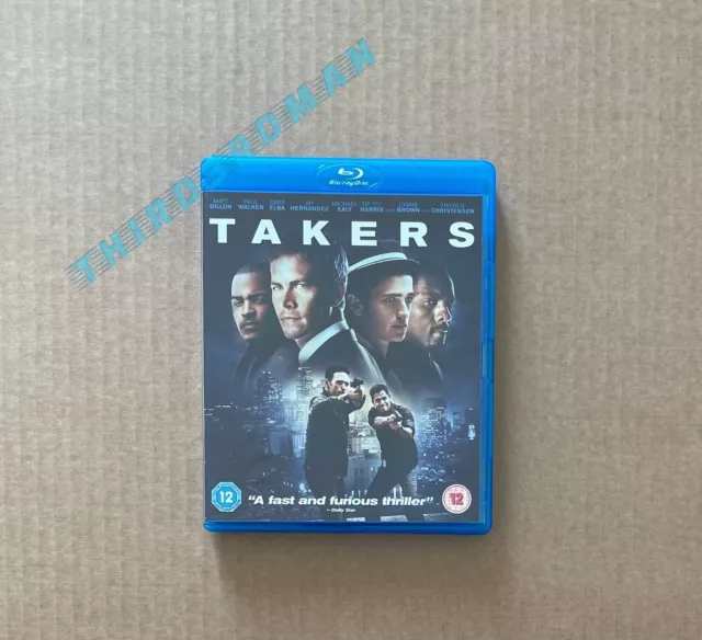 Takers (2010) Blu Ray, Paul Walker, Matt Dillon, Idris Elba, Chris Brown.