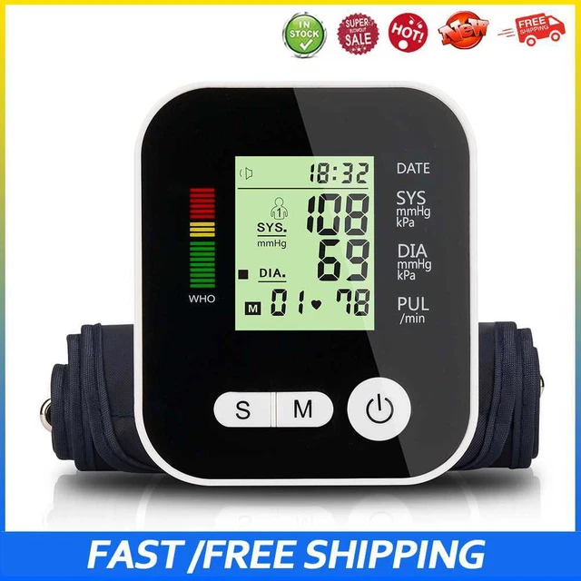 #b Esfigmomanómetro con pantalla portátil monitoreo de frecuencia cardíaca ABS para salud C