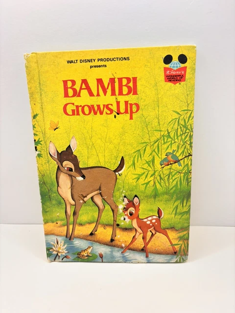 DISNEY'S WONDERFUL WORLD of Reading Bambi Grows Up 1979 First Edition ...