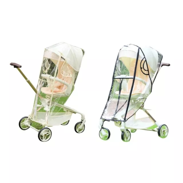 Baby Stroller Rain Cover Universal Clear Windproof Protections Weather Shield