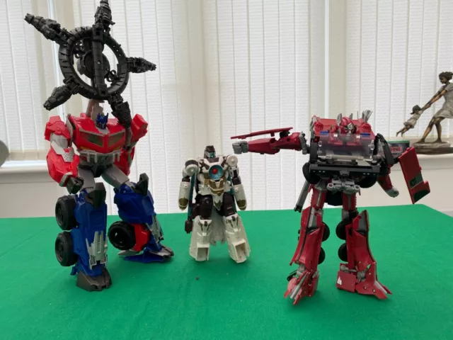 Lotto di lavoro di tre Transformers veicolo / Figure - Optimus Prine e altri due